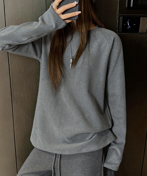 ONEP STAR（ワンピスター）の「クルーネック長袖プルオーバー（Tシャツ/カットソー・レディース・ダークブラウン/ホワイト/グレー/ブラック・X-LARGE/LARGE/MEDIUM）」の4枚目の写真