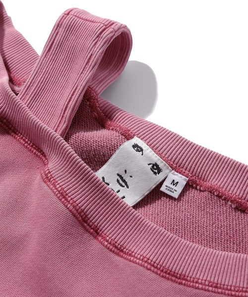 X-girl(エックスガール)の「FADED LAYERED SHOULDER SWEAT TOP(スウェット・レディース・ブラック/グレー/ピンク・S/M)」の12枚目の写真