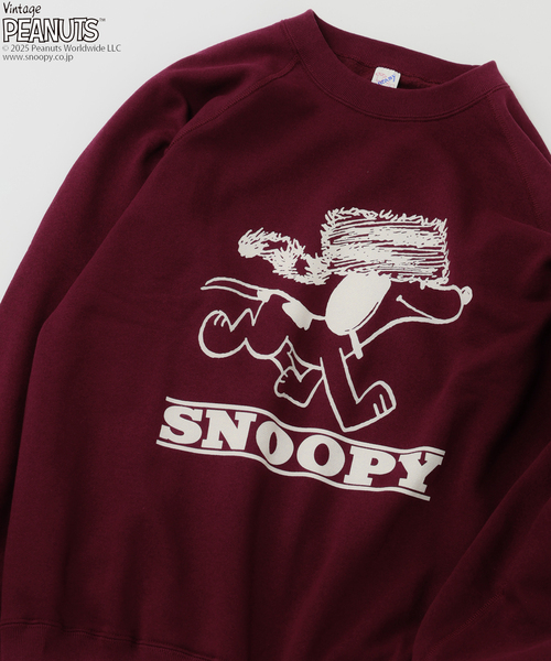 Vintage PEANUTS(ビンテージピーナッツ)の「PEANUTS / ピーナッツ 別注 FANTASY A&G INC プリント スウェット HOLIDAY(スウェット・メンズ・ブラック/アイボリー/ブラウン/ネイビー/レッド・MEDIUM/LARGE/X-LARGE)」の18枚目の写真