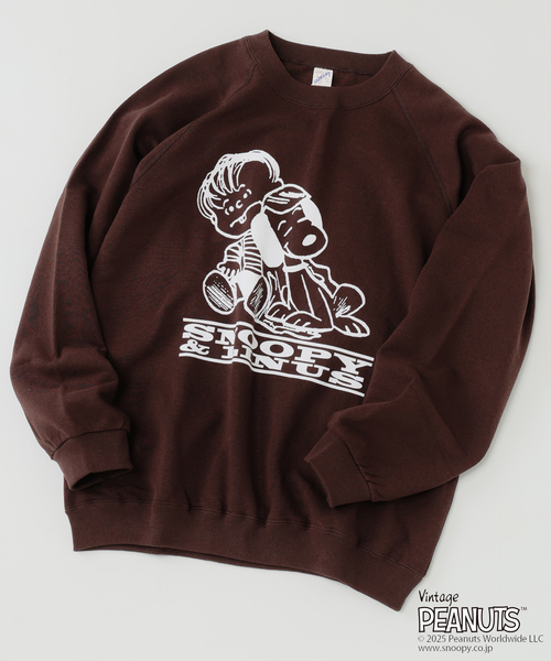 Vintage PEANUTS(ビンテージピーナッツ)の「PEANUTS / ピーナッツ 別注 FANTASY A&G INC プリント スウェット HOLIDAY(スウェット・メンズ・ブラック/アイボリー/ブラウン/ネイビー/レッド・MEDIUM/LARGE/X-LARGE)」の22枚目の写真