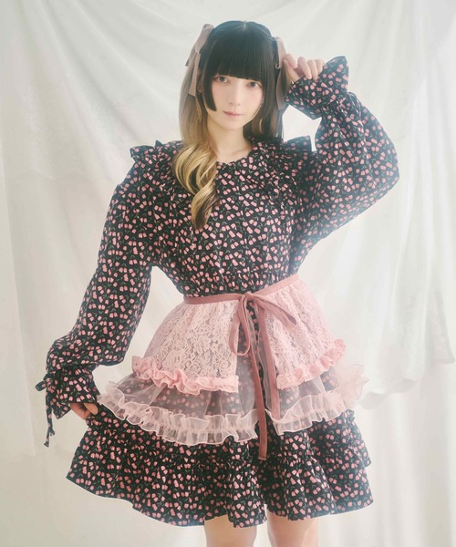 kutir(クティール)の「【クティールとレトロ】マルチウェイボリュームレースフリル(付け襟・レディース・オレンジ/ベージュ/ピンク/オフホワイト・FREE)」の11枚目の写真