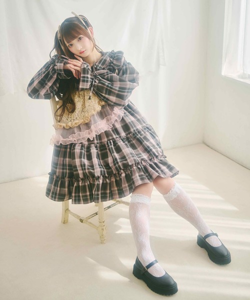 kutir(クティール)の「【クティールとレトロ】マルチウェイボリュームレースフリル(付け襟・レディース・オレンジ/ベージュ/ピンク/オフホワイト・FREE)」の20枚目の写真