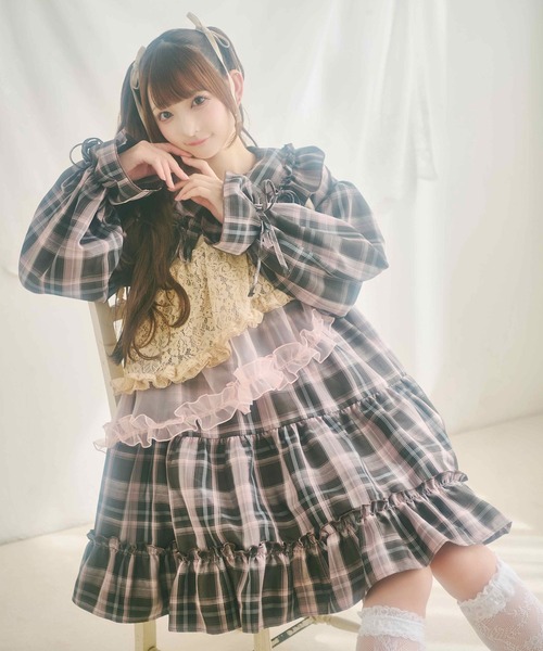 kutir(クティール)の「【クティールとレトロ】マルチウェイボリュームレースフリル(付け襟・レディース・オレンジ/ベージュ/ピンク/オフホワイト・FREE)」の12枚目の写真