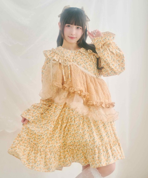 kutir(クティール)の「【クティールとレトロ】マルチウェイボリュームレースフリル(付け襟・レディース・オレンジ/ベージュ/ピンク/オフホワイト・FREE)」の21枚目の写真