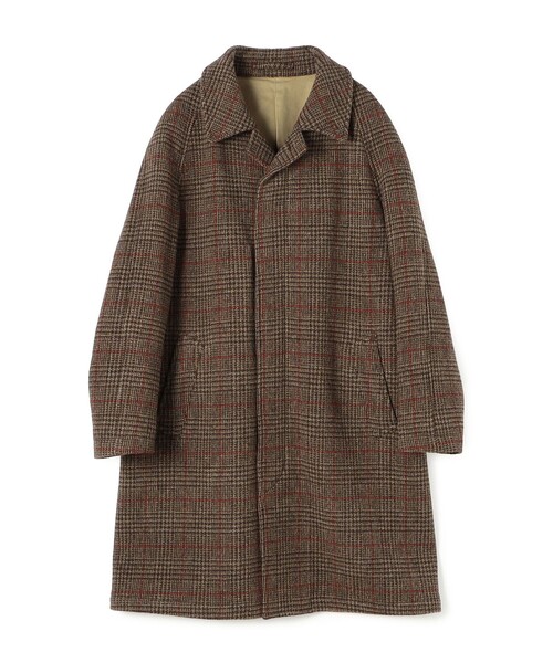 TOMORROWLAND （トゥモローランド）の「ブリティッシュウールツイード バルカラーコート ZANIERI（ステンカラーコート・メンズ・ダークグリーン/ブラウン系その他/チャコールグレー・M/L/XS/S）」の3枚目の写真