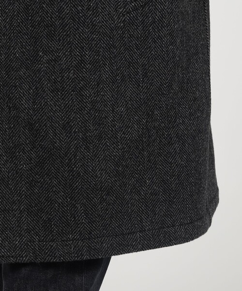 TOMORROWLAND （トゥモローランド）の「ブリティッシュウールツイード バルカラーコート ZANIERI（ステンカラーコート・メンズ・ダークグリーン/ブラウン系その他/チャコールグレー・M/L/XS/S）」の11枚目の写真