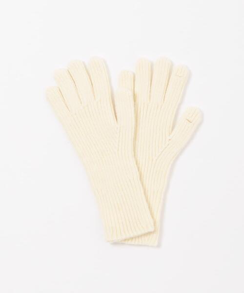 KBF（ケイビーエフ）の「リブニットグローブ（手袋・レディース・アイボリー/ライトブルー/ブラウン・ONE）」の10枚目の写真