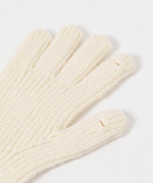 KBF（ケイビーエフ）の「リブニットグローブ（手袋・レディース・アイボリー/ライトブルー/ブラウン・ONE）」の11枚目の写真