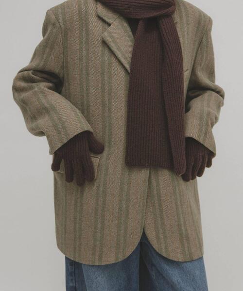 KBF（ケイビーエフ）の「リブニットグローブ（手袋・レディース・アイボリー/ライトブルー/ブラウン・ONE）」の22枚目の写真