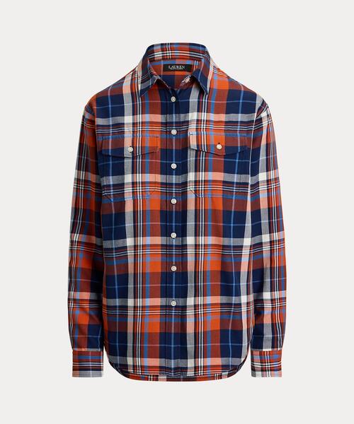LAUREN RALPH LAUREN(ローレン ラルフ ローレン)の「チェック コットン ツイル シャツ(シャツ/ブラウス・レディース・マルチ・M/XS/S)」の7枚目の写真