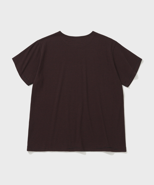 SHIRTER(シャーター)の「SOFT STRIPE T-SHIRT (BLACK RED)(Tシャツ/カットソー・メンズ・その他・SMALL/LARGE/MEDIUM)」の2枚目の写真