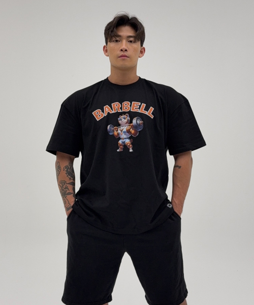 BARBELLWORKS(バーベルワークス)の「アーチベア ミラノオーバーサイズ(Tシャツ/カットソー・メンズ・ホワイト/ブラック・X-LARGE/SMALL/MEDIUM)」の3枚目の写真