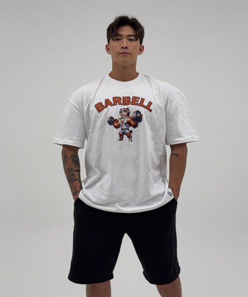 BARBELLWORKS(バーベルワークス)の「アーチベア ミラノオーバーサイズ(Tシャツ/カットソー・メンズ・ホワイト/ブラック・X-LARGE/SMALL/MEDIUM)」の4枚目の写真
