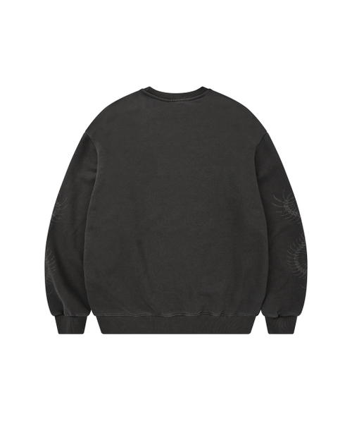 DYSFUNCT(ディスファンクト)の「DYS CENTIPEDE PIGMENT SWEATSHIRT (CHARCOAL)(スウェット・メンズ・その他・MEDIUM/LARGE/X-LARGE)」の2枚目の写真