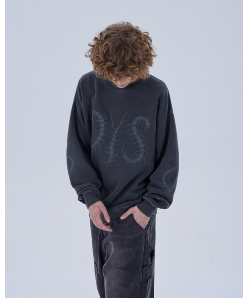 DYSFUNCT(ディスファンクト)の「DYS CENTIPEDE PIGMENT SWEATSHIRT (CHARCOAL)(スウェット・メンズ・その他・MEDIUM/LARGE/X-LARGE)」の5枚目の写真
