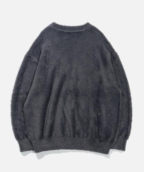 VASTIC(バスティック)の「ヘアリーリバースVネックニット_チャコール(ニット/セーター・メンズ・その他・MEDIUM/LARGE)」の3枚目の写真