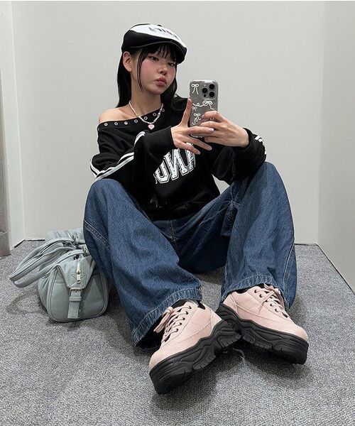 SETUP-EXE(セットアップイーエックスイー)の「EYELET ANGEL MTM / BLACK(スウェット・レディース・その他・OS)」の2枚目の写真