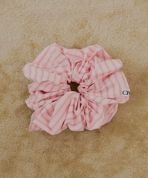 Chico（チコ）の「ストライプBIGシュシュ（シュシュ・レディース・ピンク/ブルー/ベージュ・FREE）」の10枚目の写真