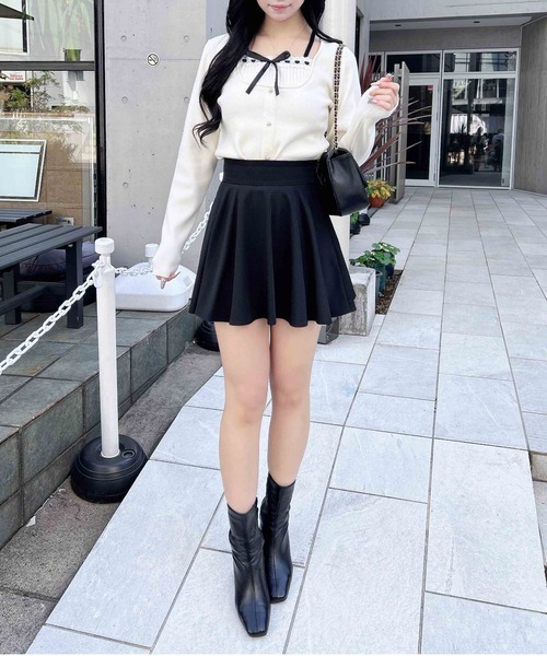 INGNI（イング）の「フロントリボンリブ切替ニット（ニット/セーター・レディース・アイボリー/ブラック/ピンク系その他2・M）」の16枚目の写真