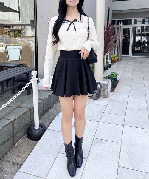 INGNI（イング）の「フロントリボンリブ切替ニット（ニット/セーター・レディース・アイボリー/ブラック/ピンク系その他2・M）」の15枚目の写真