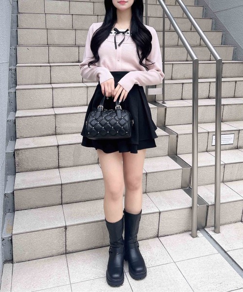 INGNI（イング）の「フロントリボンリブ切替ニット（ニット/セーター・レディース・アイボリー/ブラック/ピンク系その他2・M）」の22枚目の写真