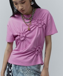 overnearth カットソー　ピンク ロゴ刺繍裏毛トップス【洗濯機OK】（カットソー） | OPAQUE.CLIP