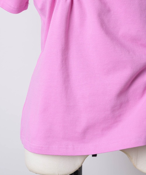 yae（ヤエ）の「Flower Crinkle T-shirt / フラワークリンクルTシャツ（Tシャツ/カットソー・レディース・ホワイト/ライトブルー/ブラック/ピンク・FREE）」の14枚目の写真