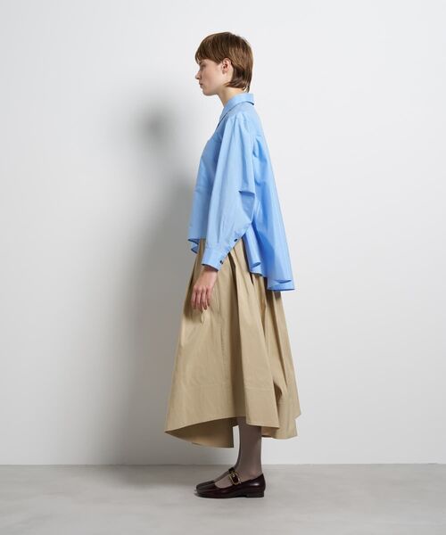 LANVIN en Bleu（ランバンオンブルー）の「シルキータイプライターフレアシャツ（シャツ/ブラウス・レディース・ブルー/オフホワイト・38）」の11枚目の写真