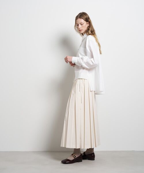 LANVIN en Bleu（ランバンオンブルー）の「シルキータイプライターフレアシャツ（シャツ/ブラウス・レディース・ブルー/オフホワイト・38）」の18枚目の写真