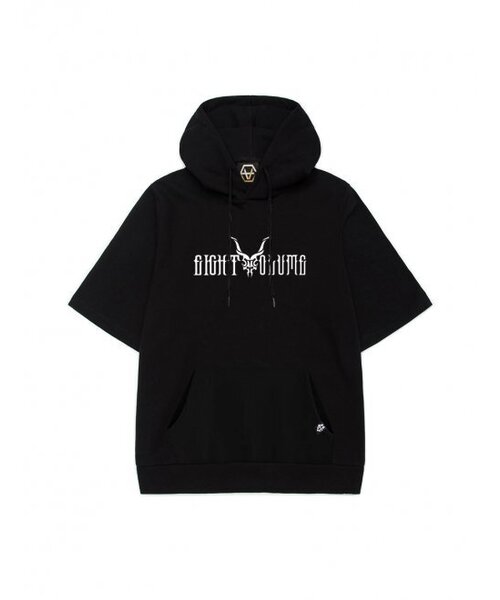 EIGHTVOLUME（エイトボリューム）の「EV クドゥ スカル 半袖フードパーカー (ブラック)（パーカー・メンズ・その他・ONESIZE）」の2枚目の写真