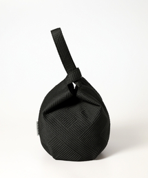 Embossing Dumpling Wrist bag - Stripe Black