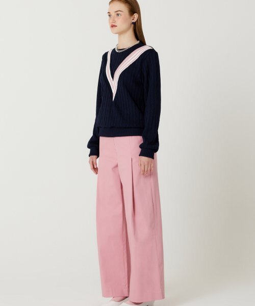 the studio kの「ワンタックカラー綿パンツ（ピンク）（その他パンツ・レディース・その他・MEDIUM/SMALL）」の2枚目の写真