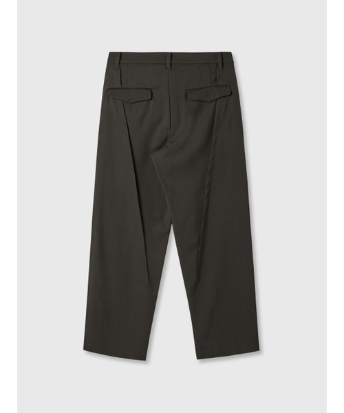 FRAGE（フラゲ）の「エイシックピンタックワイドストレートスラックス - ダークカーキ（スラックス・メンズ・その他・MEDIUM/LARGE）」の2枚目の写真