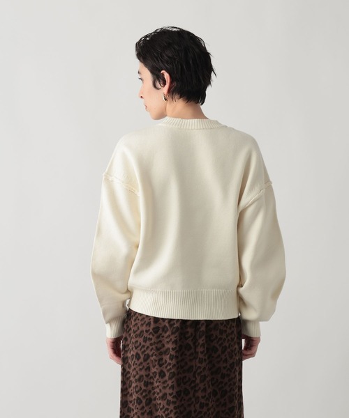 studio CLIP（スタディオクリップ）の「《ウタオ》ラグランニットプルオーバー（ニット/セーター・レディース・オフホワイト/ライトベージュ/チャコール・FREE）」の20枚目の写真