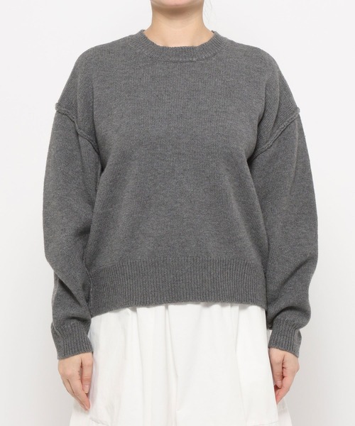 studio CLIP（スタディオクリップ）の「《ウタオ》ラグランニットプルオーバー（ニット/セーター・レディース・オフホワイト/ライトベージュ/チャコール・FREE）」の6枚目の写真