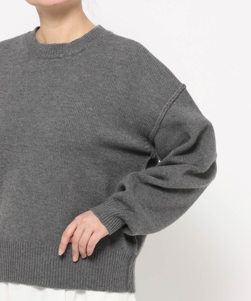 studio CLIP（スタディオクリップ）の「《ウタオ》ラグランニットプルオーバー（ニット/セーター・レディース・オフホワイト/ライトベージュ/チャコール・FREE）」の10枚目の写真