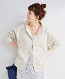 B.C STOCK | ウォッシャブル / ラメ裏毛オープンフーディ(パーカー)