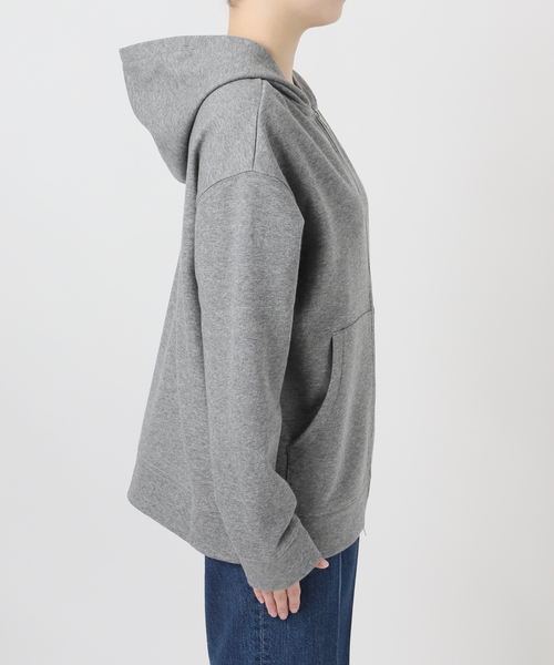 B.C STOCK（ベーセーストック）の「ウォッシャブル / ラメ裏毛オープンフーディ（パーカー・レディース・グレー/アイボリー・FREE）」の15枚目の写真
