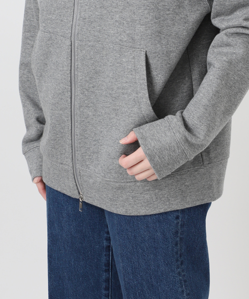 B.C STOCK（ベーセーストック）の「ウォッシャブル / ラメ裏毛オープンフーディ（パーカー・レディース・グレー/アイボリー・FREE）」の17枚目の写真