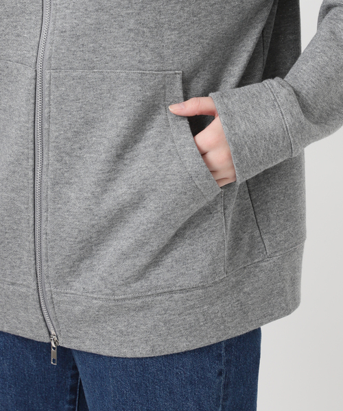 B.C STOCK（ベーセーストック）の「ウォッシャブル / ラメ裏毛オープンフーディ（パーカー・レディース・グレー/アイボリー・FREE）」の18枚目の写真