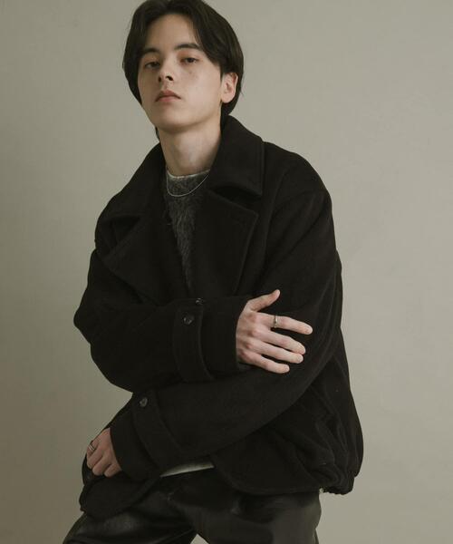 SENSE OF PLACE by URBAN RESEARCH(センスオブプレイスバイアーバンリサーチ)の「シャギーダブルスタンドブルゾン(ブルゾン・メンズ・ブラック/グレー/ブルー・MEDIUM/LARGE)」の2枚目の写真