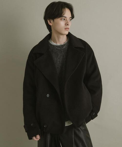 SENSE OF PLACE by URBAN RESEARCH(センスオブプレイスバイアーバンリサーチ)の「シャギーダブルスタンドブルゾン(ブルゾン・メンズ・ブラック/グレー/ブルー・MEDIUM/LARGE)」の6枚目の写真