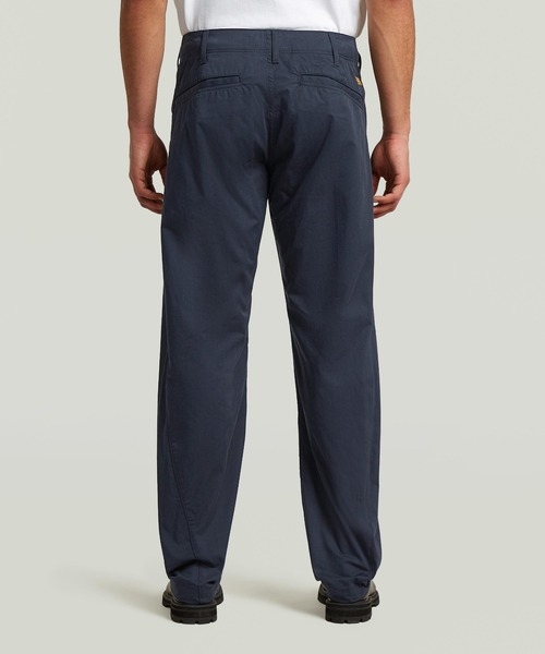 G-STAR(ジースター)の「Pleated Loose Tapered Chino/フロントプリーツルーズテーパードチノパンツ(チノパンツ・メンズ・ダークブルー・29/30/30/30/31/30/32/30/34/30/33/30/28/30/36/30)」の2枚目の写真