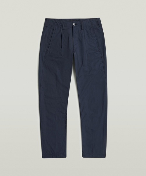 G-STAR(ジースター)の「Pleated Loose Tapered Chino/フロントプリーツルーズテーパードチノパンツ(チノパンツ・メンズ・ダークブルー・29/30/30/30/31/30/32/30/34/30/33/30/28/30/36/30)」の6枚目の写真