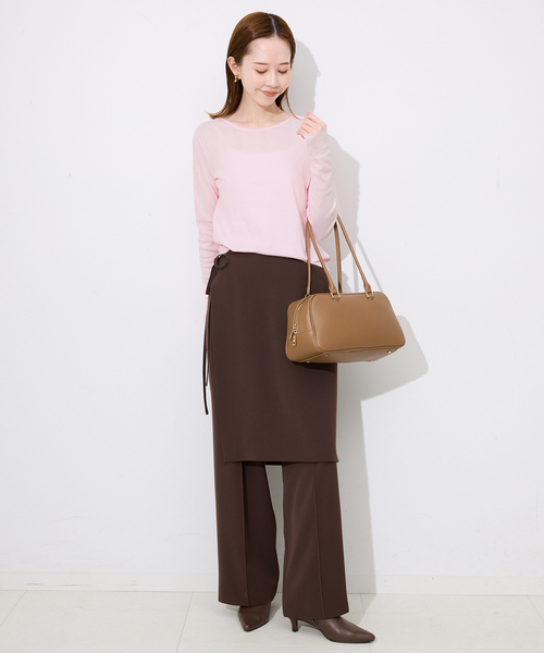 MILLER(ミラー)の「《追加》miller SLOBE別注 SHEER RIB クルーネック(Tシャツ/カットソー・レディース・ライトグリーン/ベージュ系その他/ピンク系その他/ホワイト・FREE)」の10枚目の写真