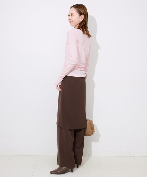 MILLER(ミラー)の「《追加》miller SLOBE別注 SHEER RIB クルーネック(Tシャツ/カットソー・レディース・ライトグリーン/ベージュ系その他/ピンク系その他/ホワイト・FREE)」の12枚目の写真