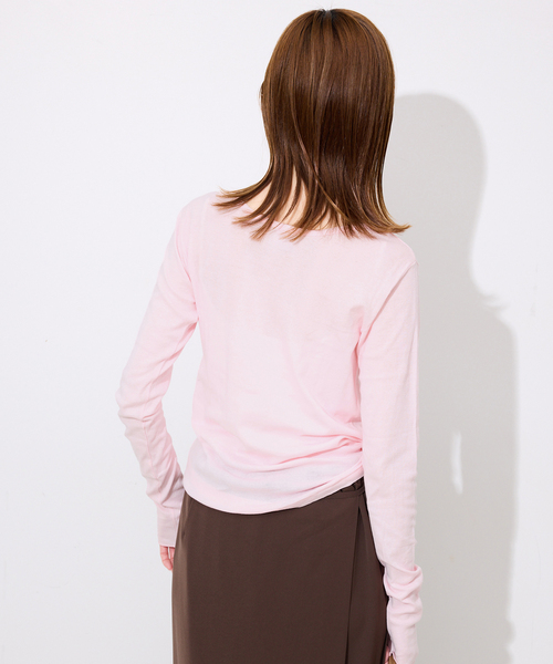 MILLER(ミラー)の「《追加》miller SLOBE別注 SHEER RIB クルーネック(Tシャツ/カットソー・レディース・ライトグリーン/ベージュ系その他/ピンク系その他/ホワイト・FREE)」の16枚目の写真