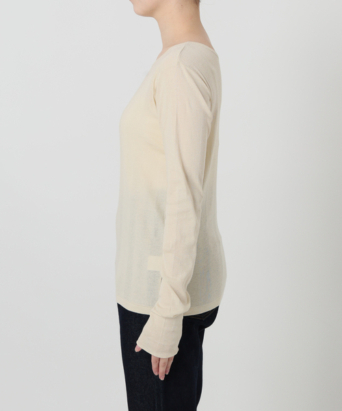 MILLER(ミラー)の「《追加》miller SLOBE別注 SHEER RIB クルーネック(Tシャツ/カットソー・レディース・ライトグリーン/ベージュ系その他/ピンク系その他/ホワイト・FREE)」の19枚目の写真