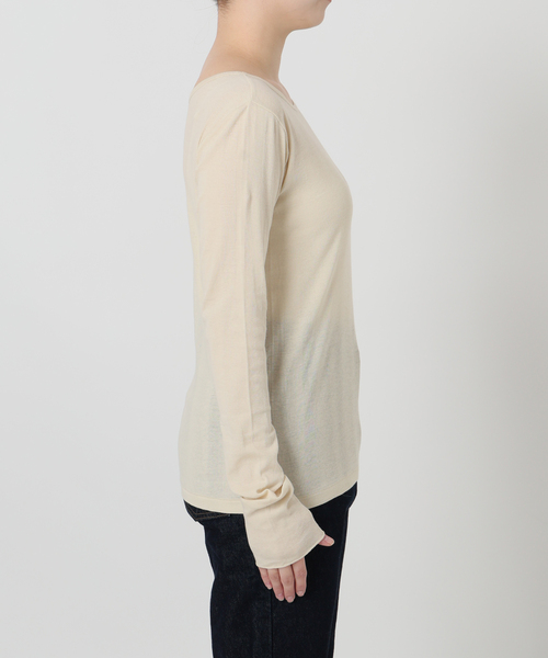 MILLER(ミラー)の「《追加》miller SLOBE別注 SHEER RIB クルーネック(Tシャツ/カットソー・レディース・ライトグリーン/ベージュ系その他/ピンク系その他/ホワイト・FREE)」の20枚目の写真