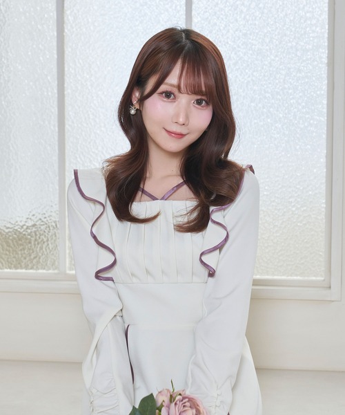 Rose Muse（ロゼミューズ）の「Decorte point piping one-piece（ワンピース・レディース・アイボリー・FREE）」の4枚目の写真